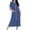 Blue, variant on Dasayo Women's Nightgowns Hospital Beige Zipper Short Sleeve Nightgowns Side Split Polka Dot Pajamas Women Sleepwear L