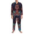 thumbnail image 3 of Naloa Cosmic Garden Woman Portrait Men’s Pajamas Set - Long Sleeve Button Down Sleep Shirt and Pajama Bottoms Sleepwear Set-Small, 3 of 7