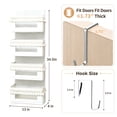 thumbnail image 3 of Aokeyee Over The Door Organizer, 4 Tier Boho Door Organizer Hanging with Tassels and Clear Window, 55lb Behind The Door Storage for Baby Nursery, Bedroom, Bathroom, 3 of 6