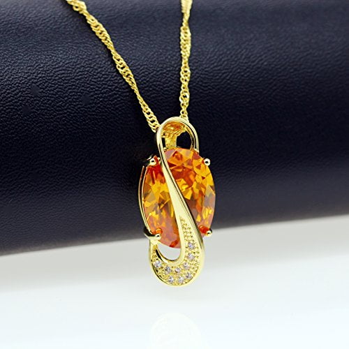 Necklace Golden Chain Pendant for Women & Girls (Gold)