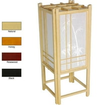 Oriental Home Bamboo Tree Shoji Handmade 18-inch Rice Paper Accent Lamp (China) Black