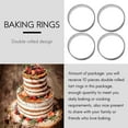 thumbnail image 5 of 4 Inch Muffin Rings Crumpet Rings, Set of 10 Stainless Steel Molds Double Rolled Tart Round Ring, 5 of 10