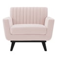 thumbnail image 5 of Tufted Armchair Accent Chair, Velvet, Pink, Modern Contemporary Urban Design, Living Lounge Room Hotel Lobby Hospitality, 5 of 7