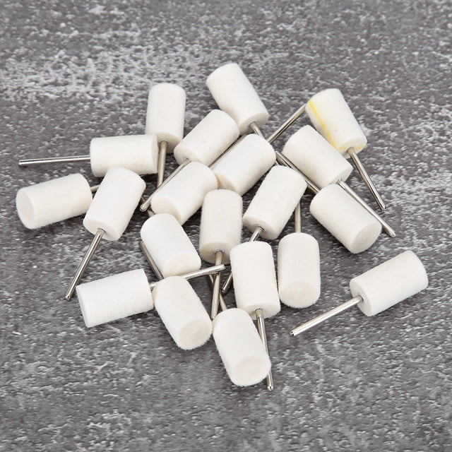 Buffing 20pcs 2.35mm Shank Wool Polishing Buffing Wheel Grinding Head Jewelry Polishing Tool Accessory