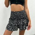 thumbnail image 3 of Women's High Waist Ruffle Skirt Tiered Short Skirt with Shorts Underneath, 3 of 8