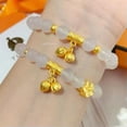 thumbnail image 4 of K-KED Real Pure 24k Yellow Gold Bracelet 3D Lotus Tube Bead White Chalcedony 7inchL-With Gold Bead-0.7-1g, 4 of 6