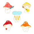 thumbnail image 3 of Cartoon Creative Cute Mushroom Alloy Naughty Mushroom Playing Guitar Playing Harmony Brooch Badge-XZ3138, 3 of 5