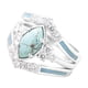 thumbnail image 1 of Anillos para mujer, regalos de moda para mujer, conjunto de 3 piezas de anillos de diamantes turquesa natural, regalo de cumpleaños para el Día de la Madre, joyería para mujer, anillo para dama., 1 of 5