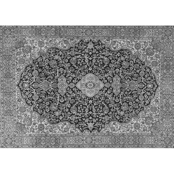 Ahgly Company Indoor Rectangle Persian Gray Traditional Area Rugs, 5' x 7'