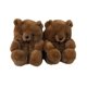 thumbnail image 1 of Zapatillas de invierno para mujer, pelusa de oso de peluche, longitud interior de aproximadamente 28 cm (marrón oscuro), lindas zapatillas de casa con oso de dibujos animados, zapatillas, chanclas cálidas de invierno brillar Electrónica, 1 of 2