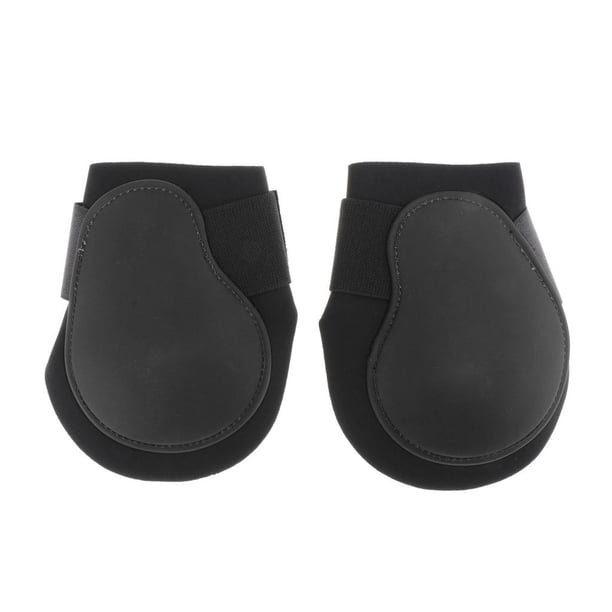 Protectores para patas de caballo con carcasa de PU, a prueba de golpes Pie trasero negro