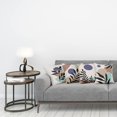 thumbnail image 2 of Minimal Throw Pillow Cushion Case Pack of 4, Modern Style Leaf Branch and Geometric Abstract Details Contemporary, Modern Accent Double-Sided Digital Printing, 20", Eggshell Tan and Seafoam, 2 of 6