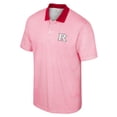 thumbnail image 2 of Men's Colosseum White/Scarlet Rutgers Scarlet Knights Print Stripe Polo, 2 of 3