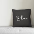 thumbnail image 2 of Creative Products Relax Bold Script Black and White 16x16 Indoor / Outdoor Pillow, 2 of 2