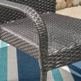thumbnail image 3 of Noble House Melville 7 Piece Wicker Patio Dining Set in Gray, 3 of 5