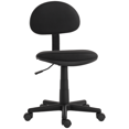 thumbnail image 1 of HOMCOM Chaise de Bureau Sans Accoudoirs avec Hauteur Réglable, Roues Pivotantes, Noir, 1 of 10