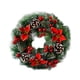thumbnail image 1 of Corona navideña decorativa de 30cm - Adorno artificial para puertas y ventanas con brillo festivo, 1 of 6