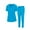 WATER BLUE, variant on Natural Uniforms Women's Jogger Scrub Set 8 Pocket Cool Stretch Uniform Set