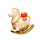 thumbnail image 1 of Figura de caballo, estatuilla, caballo balancín, escultura decorativa, adorno de mesa, resina blanco, 1 of 8