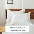 thumbnail image 5 of Simple&Opulence 100% Belgian Linen Pillow Shams -Set of 2, Queen Size - Basic Style Breathable Pure Linen Suitable for Home - Soft and Durable with Envelope Closure Pillowcases (20''x 26'', White), 5 of 6