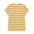 thumbnail image 4 of tarylea Womens T-Shirts Striped Cap Short Sleeve Crewneck Color Block Comfy Casual Loose Summer Tees, 4 of 6