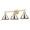 thumbnail image 2 of Orwell 3-Light Vanity Light in Brushed Champagne Bronze with Chrome, 2 of 3