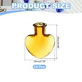 thumbnail image 2 of Uxcell 10 Pcs Mini Glass Bottles Pendants, 0.01oz/0.5ml Heart Shaped Small Glass Jars with Cork Stoppers Wishing Bottles for DIY Crafts Party Wedding Decor Favors, Champagne, 2 of 6