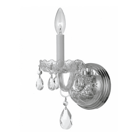 

Wall Sconces 1 Light With Polished Chrome Clear Spectra Crystal Glass 5 inch 60 Watts - World of Lighting