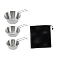 thumbnail image 3 of figatia 3Pcs Camping Bowls Tableware Cookware with Mesh Bag Stainless Steel Camp Bowls Dinnerware for Hiking Kitchen Barbecue Outdoor Folding Handle, 3 of 8