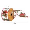 thumbnail image 3 of Vickerman 2.5" x 10 Yards White Pinecone and Red Bow Ribbon, 3 of 3