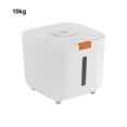 thumbnail image 3 of Ruiboury White Convenient Moisture Proof Cereal Grain Storage Box Storage Solutions Kitchen Collection Bucket White 10kg, 3 of 6