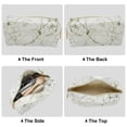 thumbnail image 5 of Unique Bargains Floral Makeup Bag Zipper Flower Cosmetic Pouch White, Gold Tone, 5 of 7