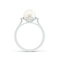 thumbnail image 2 of Angara Freshwater Cultured Pearl Ring with Diamond Accents in 925 Sterling Silver for Women | June Birthstone Jewelry for Her, 2 of 8