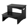 thumbnail image 3 of Pilaster Designs - Black Finish Wood Bedroom Step Stool, 3 of 4