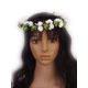thumbnail image 2 of White Flower Branch Bridal Beach Wedding Prom Head Wreath Photo Yuyangstore Novia blanco y verde rosa flores rama boda cabeza corona corona Floral Halo tocado tamaño adulto, 2 of 8