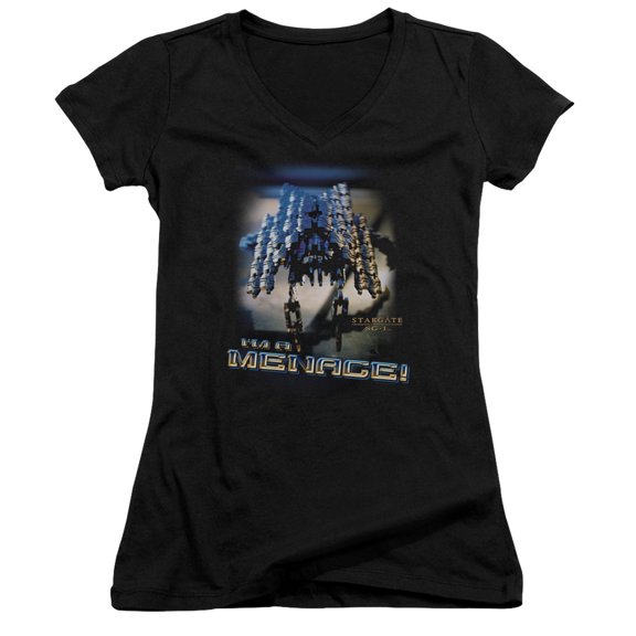 Sg1 Menace Junior Women's V-Neck T-Shirt Black
