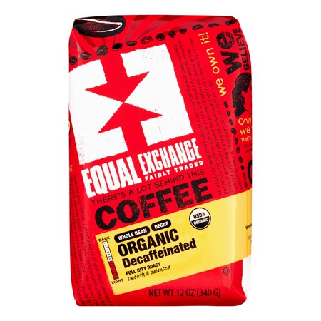Equal Exchange Organic Decaf Whole Bean Coffee, 12 Oz, 1 ...