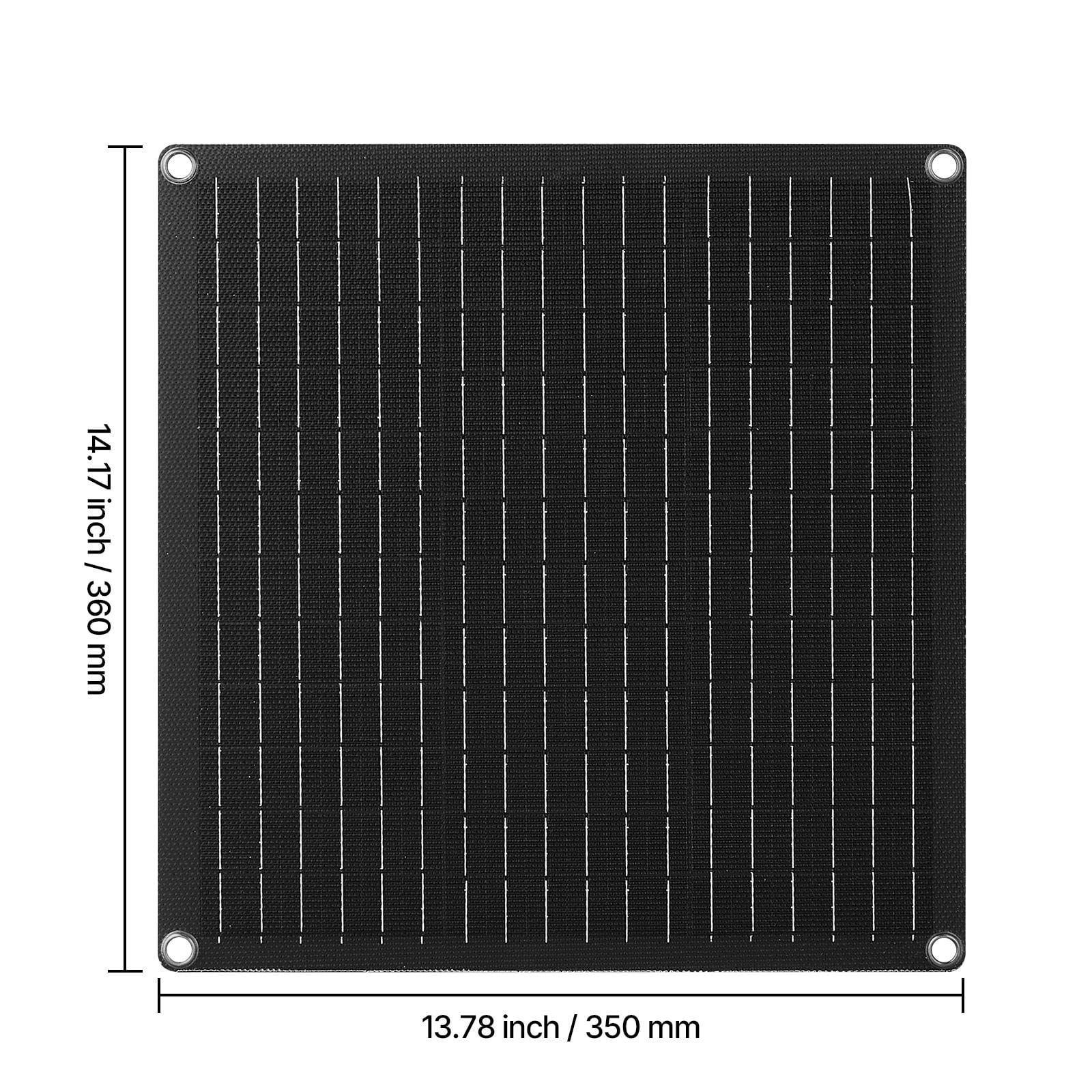 20W 12V Solar Panel Battery Charger, Monocrystalline with ETFE Film, IP67 Waterproof, Built-in Smart Controller, Compatible with Cars, RVs, Boats, and Motorcycles