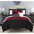 thumbnail image 1 of Chic Home CS8132-US 10 Piece Lior Quilted Embroidered Design Bedding Comforter Set, Black, 1 of 1