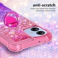 thumbnail image 2 of Clear Case for Samsung Galaxy A04e with Kickstand for Girls Women, Liquid Glitter Sparkle Bling Cute Case Gradient Quicksand Cover for Samsung Galaxy A04e/ M04/ F04 JB Pink Mauve, 2 of 16