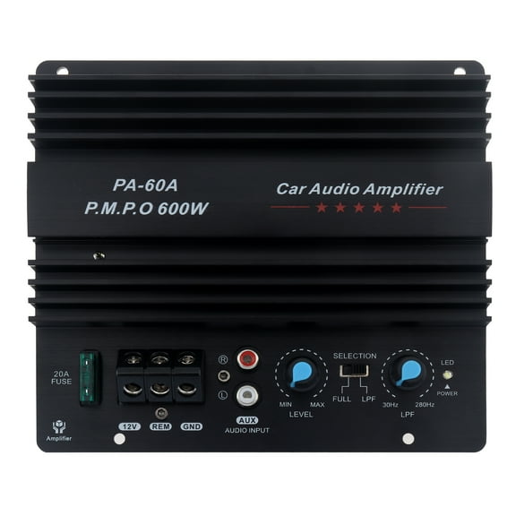 12V 600W Subwoofer Board Bass Module High Power Mono Channel Car Audio Amplifier Board, Powerful Bass Car Audio High Power Amplifier Amp Board