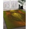 thumbnail image 2 of Ahgly Company Indoor Round Patterned Dark Yellow Green Area Rugs, 5' Round, 2 of 6