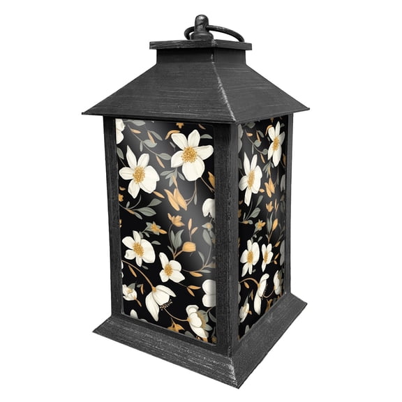 Briarwood Lane Everyday LED Candle Lantern 13.5 x 5.5 x 5.5 Elegant Flowers