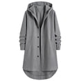 thumbnail image 5 of Chiccall Mens Trench Coat Wool Blend Single Breasted Jacket Loose Fit Winter Warm Casual Overcoat with Hood, 5 of 7
