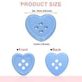 thumbnail image 2 of Uxcell 40pcs Heart Resin Sewing Button, 15mm 5/8" 4 Hole Sweater Buttons for Clothing Garment Knitting Crafts Decoration, Blue, 2 of 7
