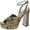 Bronze Floral Fabric, variant on Sam Edelman Womens Kristen Suede Ankle Strap Platform Sandals