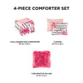 thumbnail image 3 of Comfort Spaces Full/Queen Comforter Sets, 4-Piece Floral Kids Bed Sets for All Season, Pink and Black Bedding Comforter Sets for Girls, 3 of 6