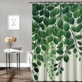thumbnail image 2 of Pratyus Fine Foliage Lace Shower Curtain Waterproof Bath Curtain with Hooks, Kids Bathroom Decor, 100% Polyester Fiber, Washable Shower Curtain 36"x72, 2 of 7
