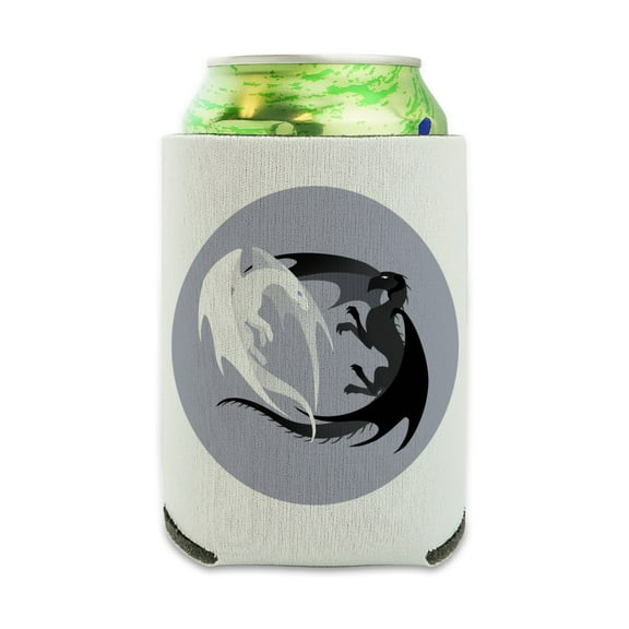 Dragons in Love Can Cooler - Drink Sleeve Hugger Collapsible Insulator - Beverage Insulated Holder