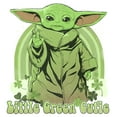 thumbnail image 2 of Junior's Star Wars: The Mandalorian Grogu St. Patrick's Day Little Green Cutie Graphic Tee White X Large, 2 of 3